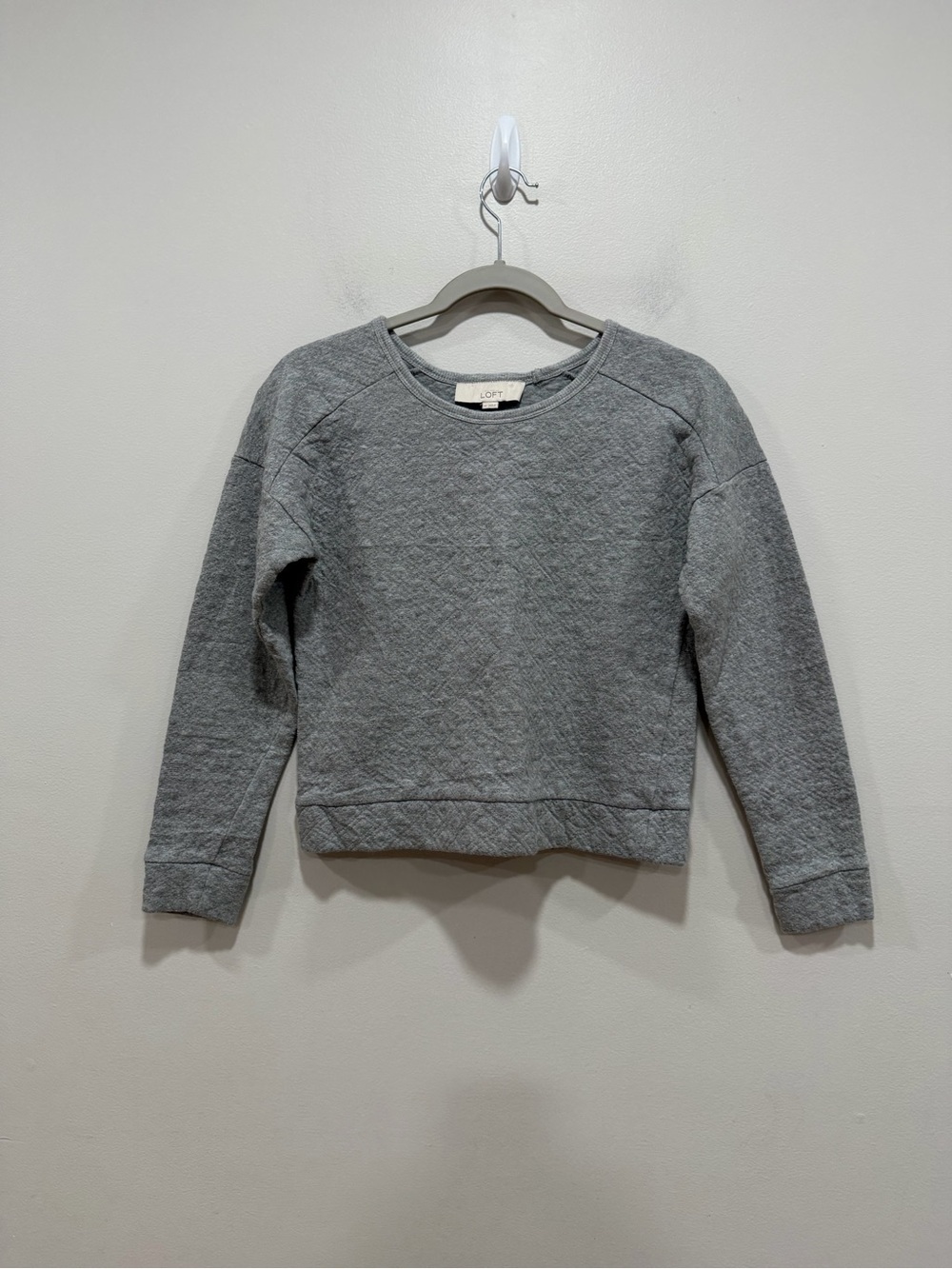 Ann Taylor loft gray sweater textured XS - Picture 2 of 8